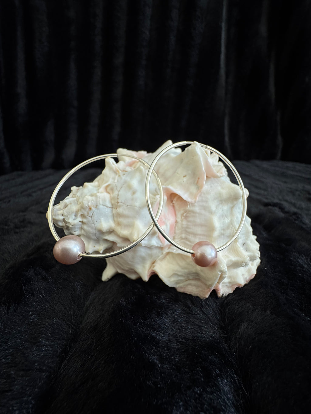 Fresh Water Pearl Hoop Earring Set