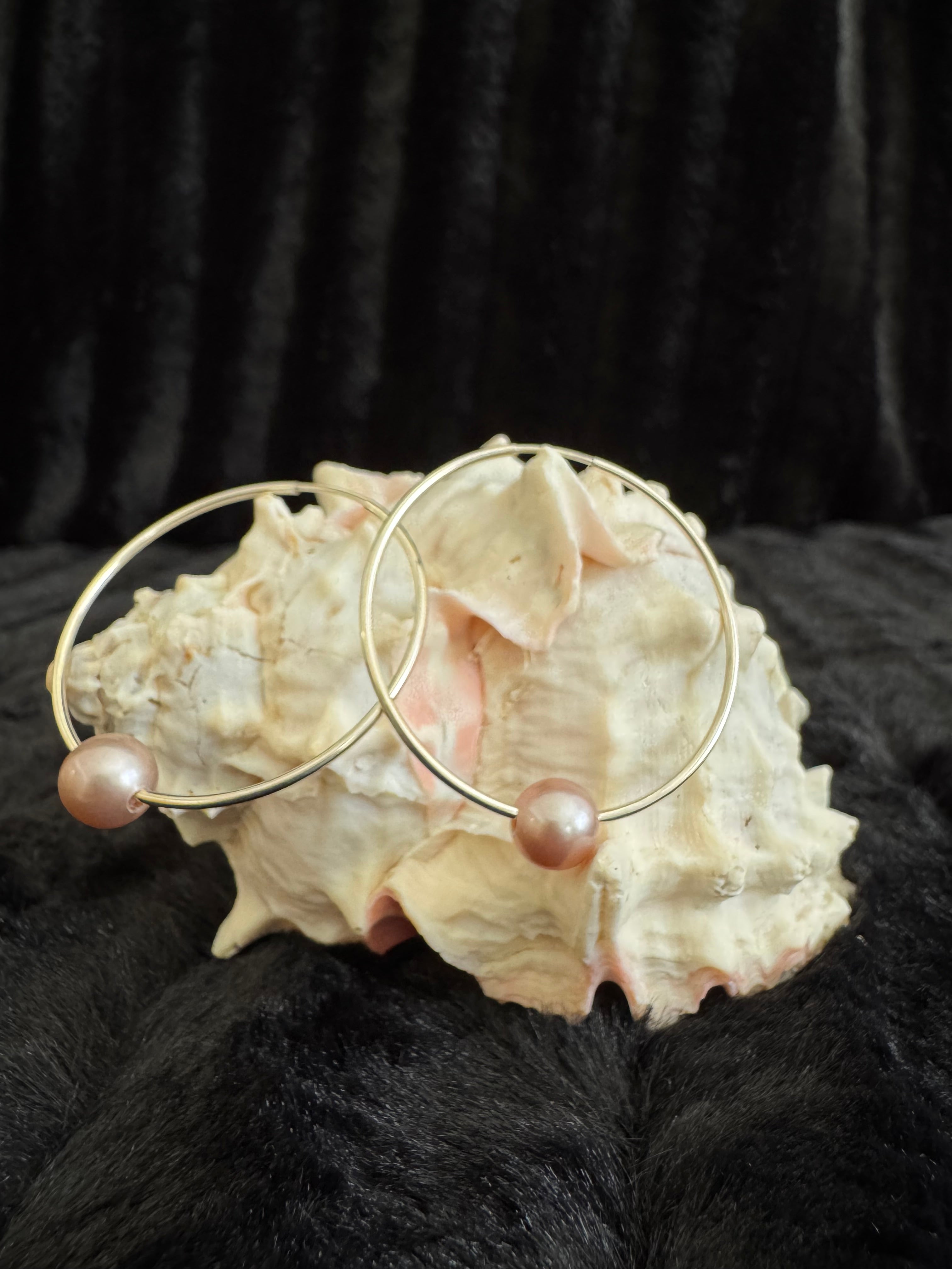 Fresh Water Pearl Hoop Earring Set