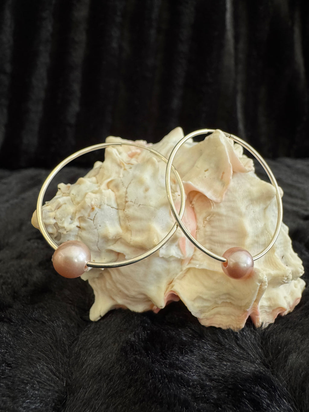 Fresh Water Pearl Hoop Earring Set