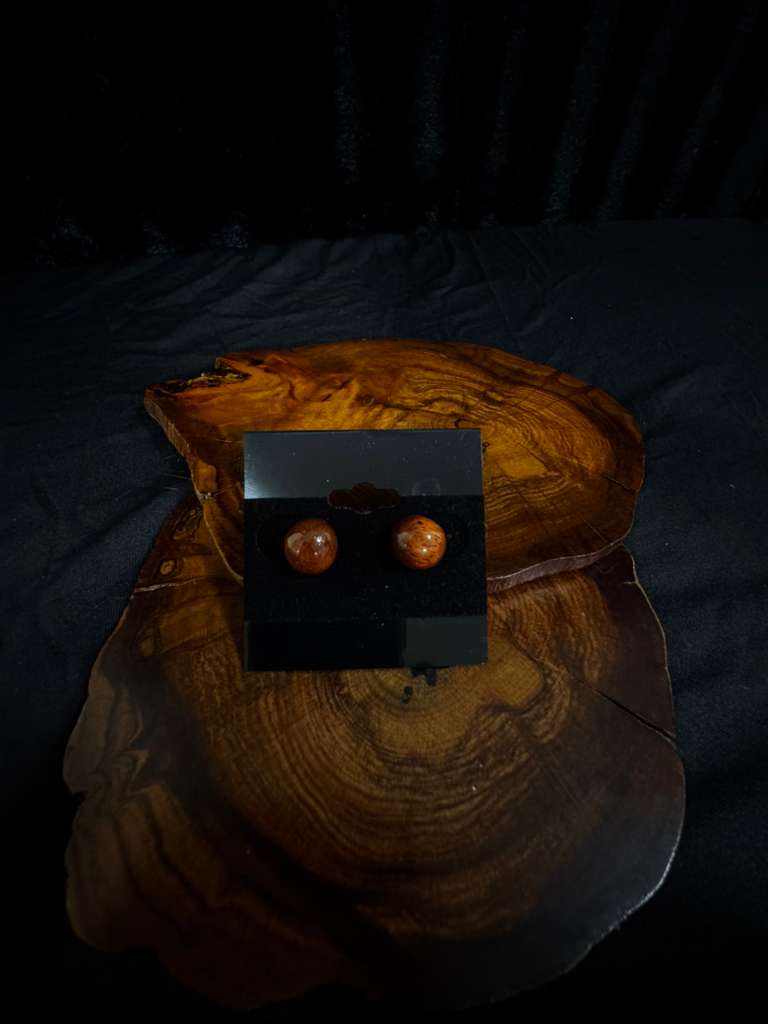 Koa Post Earring