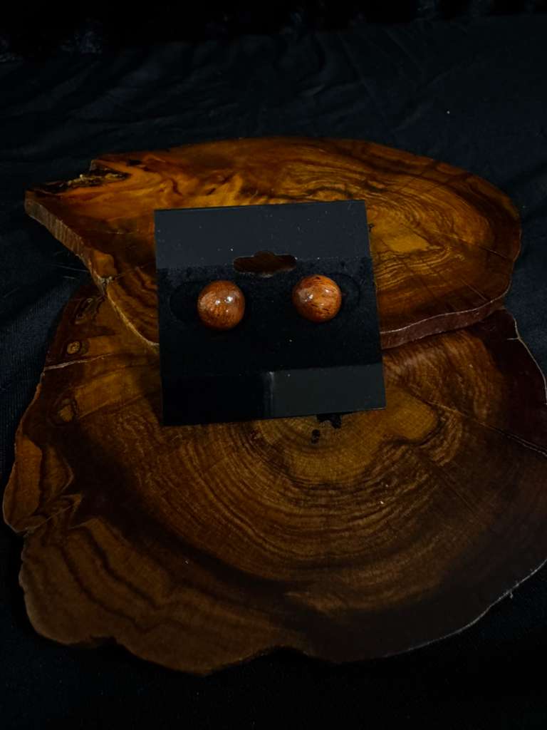 Koa Post Earring